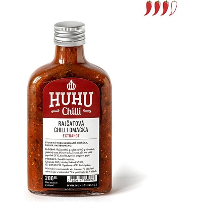 Huhu Chilli Rajčatová chilli omáčka Extrahot 200 ml