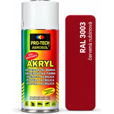 Pro-tech akryl 400 ml červená rubínová
