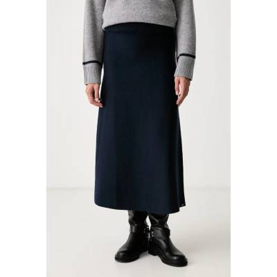 Tommy Hilfiger sukňa s bavlnou WW0WW51966 tmavomodrá