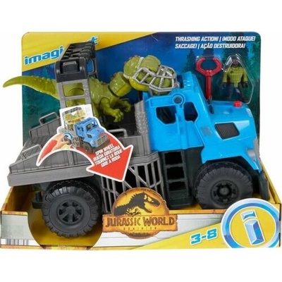Mattel Imaginext Jurassic World Dominion: Break Out Dino Hauler Thrashing Akční vozidlo