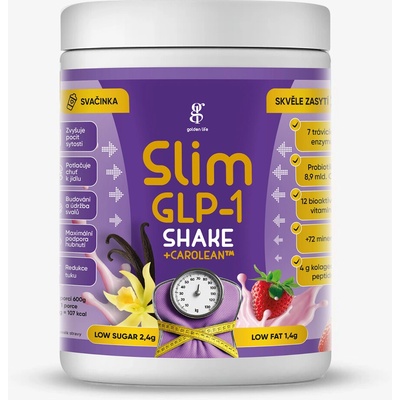 Svačinka Slim GLP-1 Shake s příchutí vanilka-jahoda 0,6 kg