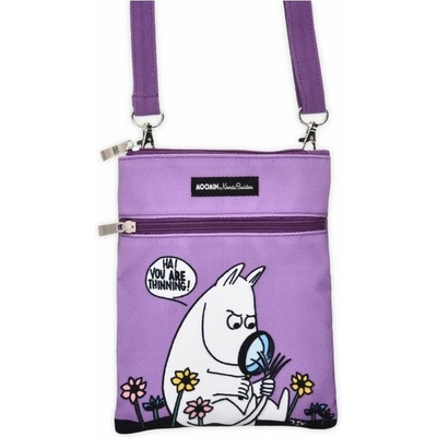 NordicBuddies Taštička na krk Moomin 17 x 21 cm fialová