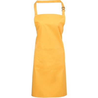 Premier Zástěra Colours PR 154 s laclem a kapsou na břiše COT390154a3999-sunflower Slunečnice