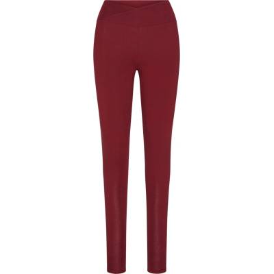Bodhi Yoga Yamadhi Basic leggings crossed waist Organic cotton legíny vínovo-červené