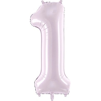 PartyDeco Fóliový balón narodeninové číslo 1 svetlofialový 72 cm