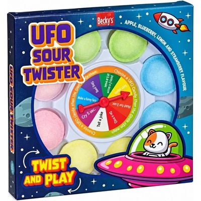 Becky's UFO ruletka s kyselým práškem v jedlém papíru s ovocnými příchutěmi 20 g