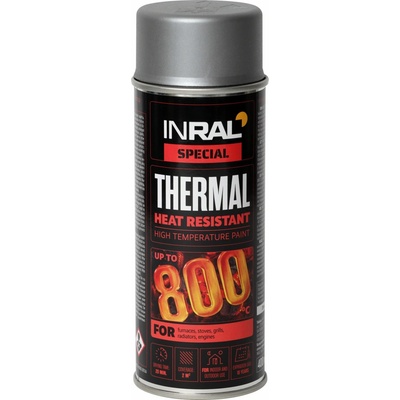 TEGRA INRAL žiaruvzdorná farba v spreji 400 ml – hliníková svetlá (RAL 9006)