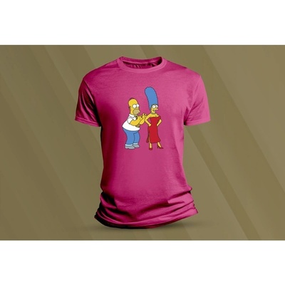 Sandratex dětské bavlněné tričko Homer a Marge Simpsonovi. fuchsia – Hledejceny.cz