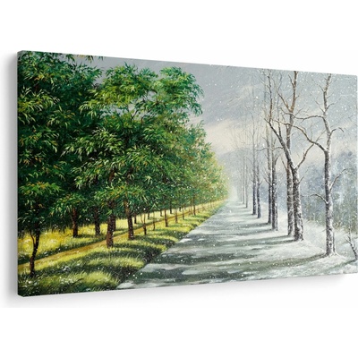 Obraz - Zima versus léto, jednodílný 120x80 cm