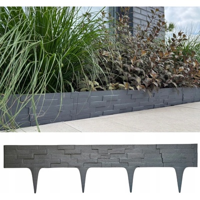 Gardenplast Zahradní palisáda Stone Palisade 9,5 cm / 0,8 m antracit 1 ks