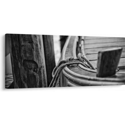 Obraz - Priviazaná loď, jednodielne 120x50 cm