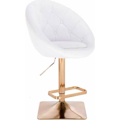 LuxuryForm Design Vera na zlatej hranatej podstave / biela