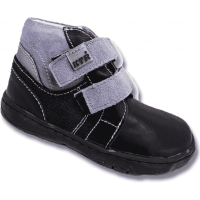 KTR Bare celoroční chlapecké boty s membránou black grey
