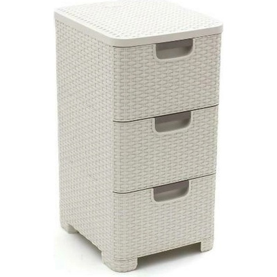 CURVER STYLE 3x14L Zásuvka 33x38x59,5cm krémová 06604-885