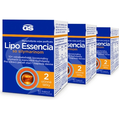 GS Lipo Essencia so silymarínom 3 x 60 kapsúl