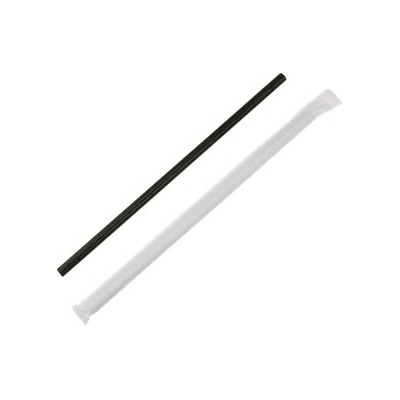 Ecofol Papírové brčko hygienicky balené 8 x 230 mm černé ideal 200 ks