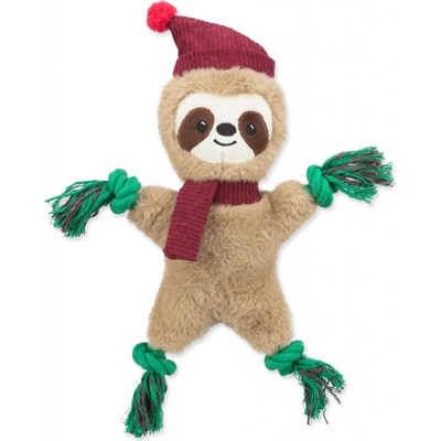 Xmas SLOTH vánoční lenochod 30 cm píská šustí plyš lano