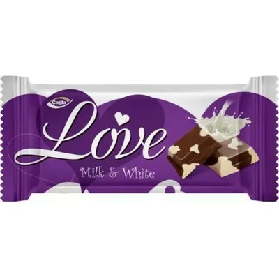 Cagla love kakaová pochúťka milk & white 12 x 80 g