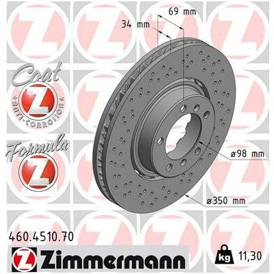 Brzdový kotúč ZIMMERMANN 460.4510.70