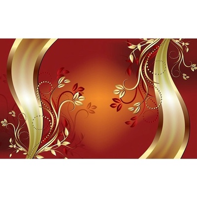 Preinterier FT4625 Fototapeta na stenu Oranžovo zlatý ornament vlies 104cm x 70cm