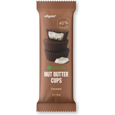 Vilgain Nut Butter Cups BIO kokos 39 g