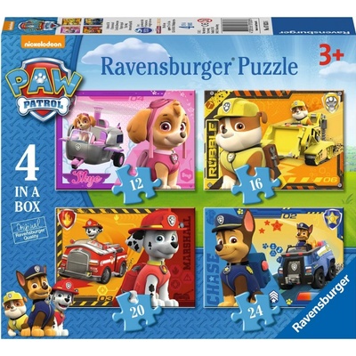 Ravensburger 070336 PAW psí patrola 4v1 12,16,20,24 dílků