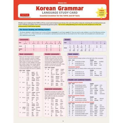 Kim Woojoo - Korean Grammar Language Study Card