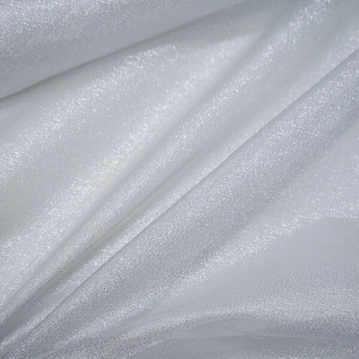 Metalická organza štříbrná, š.160