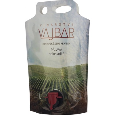 Vinařství Vajbar Pálava Bílé 12,5% 1,5 l (karton)