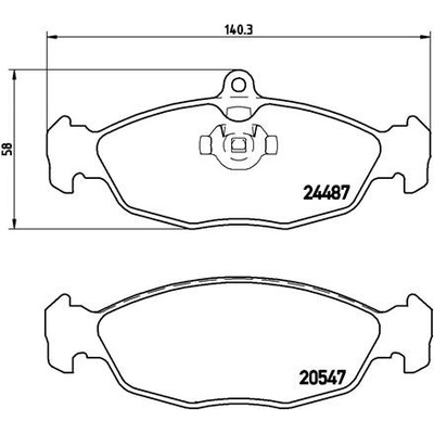 BREMBO Sada brzdových platničiek kotúčovej brzdy P36017