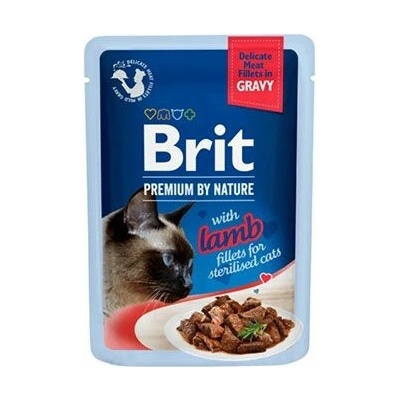 Brit Premium Cat Delicate Fillets in Gravy with Lamb Sterilised 24 x 85 g