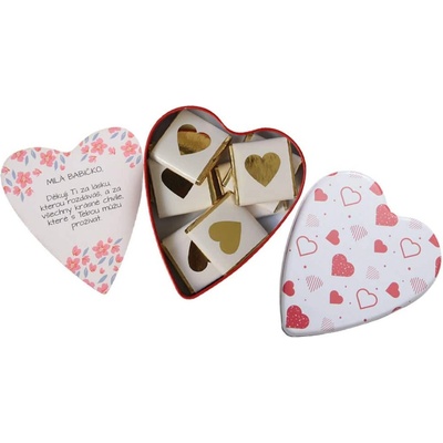 Bohemia Gifts Čokolády v plechové krabičce srdce pro babičku 55 g