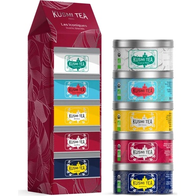 Kusmi Tea Čajová darčeková sada Iconics Teas 5 x 20 g plechovka