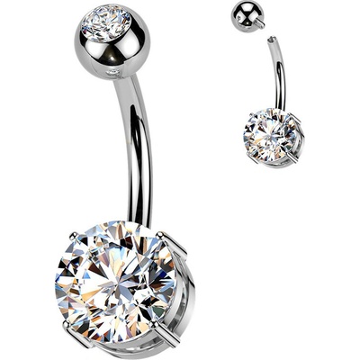 Steel Edge Titanový piercing do pupíku SETIN60ST Bílá