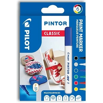 PILOT Pintor Fine Súprava akrylových popisovačov 0,9-1,5mm - Classic 6 ks