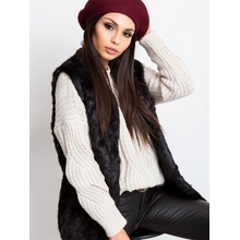 dámska dlhá teddy vesta TW-KZ-2114-1.07P black