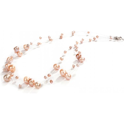 JwL Luxury Pearls Náhrdelník z levitujúich pravých perál JL0324