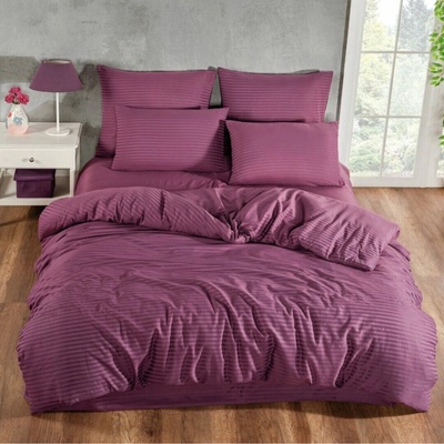 TiaHome Obliečky damaškové fialové 200x140 90x70