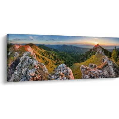 Obraz - Horská krajina, jednodielne 100x40 cm