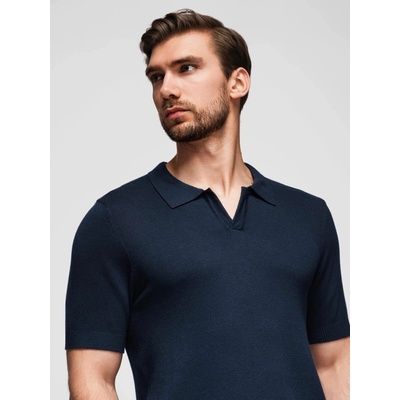 Ombre pánské polo triko OM-POSS-0159 NAVY BLUE