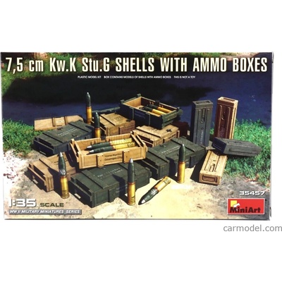 Miniart Accessories 7.5cm Kw.k Stu.g Shells With Ammo Boxes Military / 1:35