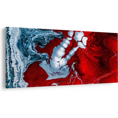 Obraz abstraktných škvŕn, jednodielne 200x100 cm