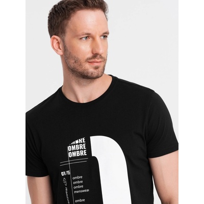 Ombre pánské triko OM-TSPT-0166 BLACK