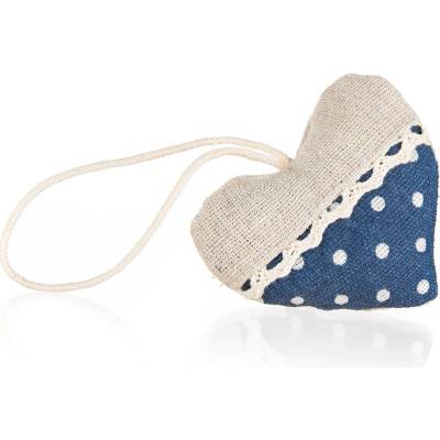 Home Decor Srdce dekorativní DOTS 8 x 7 cm tmavě modré