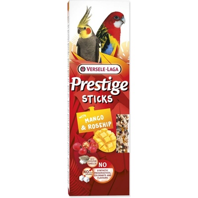 Versele-Laga Prestige Sticks tyčinky veľký papagáj s mangom a šípkom 140g