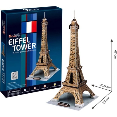 CubicFun 3D puzzle Eiffelova věž 35 ks