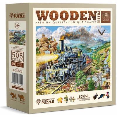 WOODEN CITY Dřevěné Železnice 2v1 EKO 505 dielov