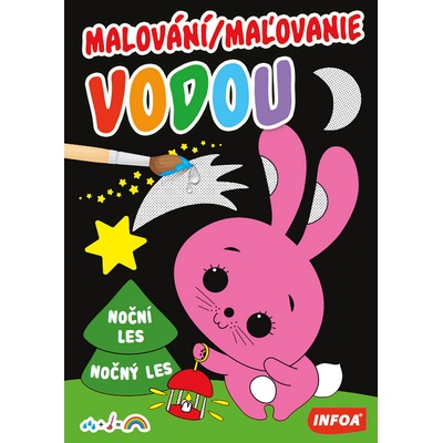 Maľovanie vodou Nočný les