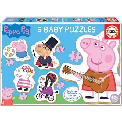 EDUCA Baby Prasátko Peppa 2 5v1 3-5 dílků
