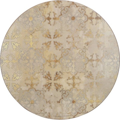 Creative Tops Korkové prostírání Gold Impressions kulaté 29x29cm 4 ks
